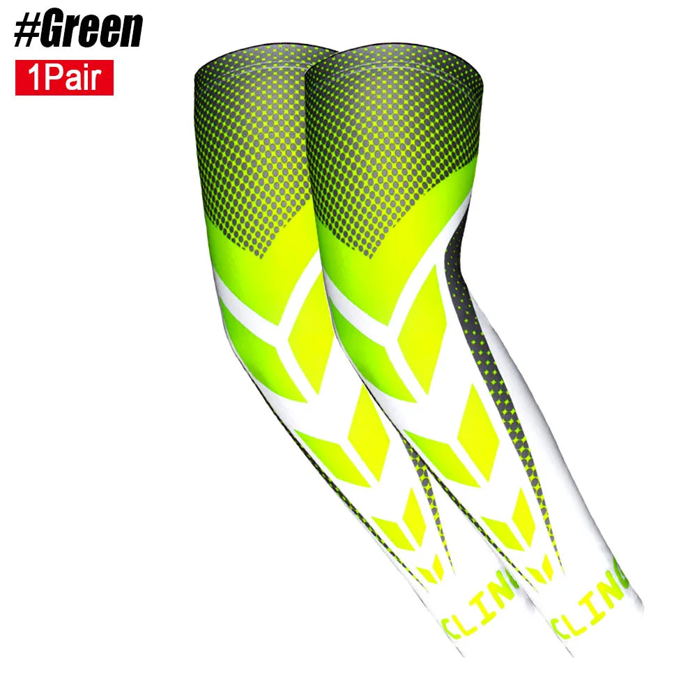 1Pair Ice Silk Cooling Arm Sleeves Anti-UV Sunburn Arm Cover for Running Cycling Driving Hiking Mountaineering Golf Sports from China