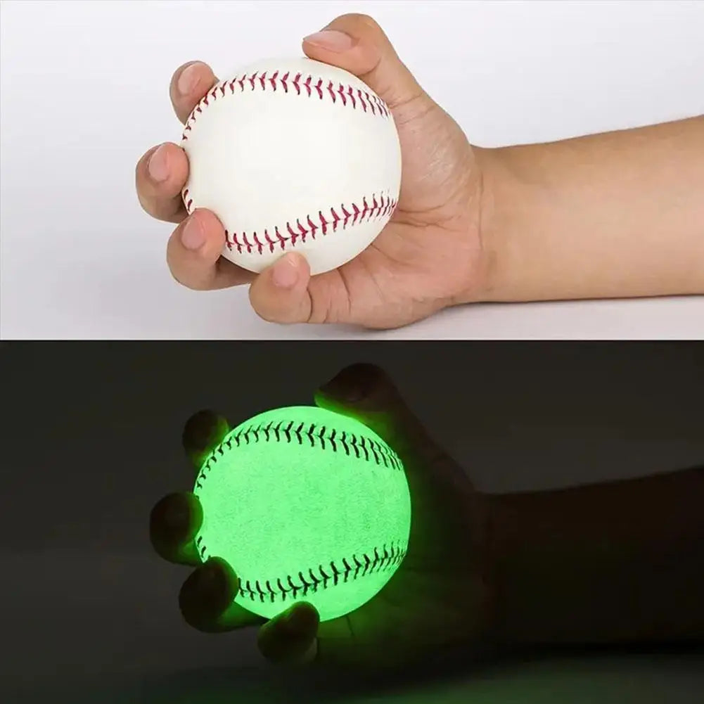 Glow Baseball Colorful LED Light Up White 2 Shining Molds Faux Leather Rechargeable Practice Baseball Kids