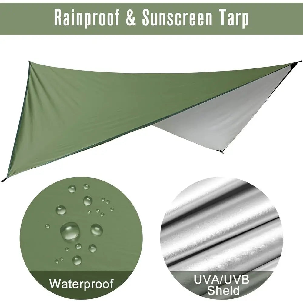 Large Camping Hammock with Bug Net and Rain Cover