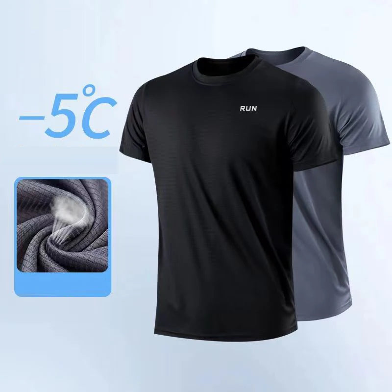 Men's Quick Dry Short Sleeve Round Neck Lightweight T-Shirt