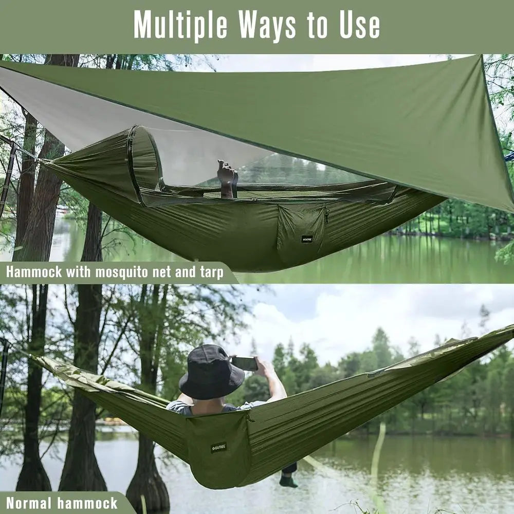 Large Camping Hammock with Bug Net and Rain Cover