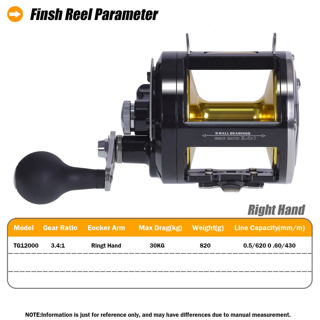 Trolling Drum Fishing Reels All Aluminum Alloy Body Sea Saltwater Accessories Drag 30KG Jigging Reel Boat Carretilha De Pesca from China