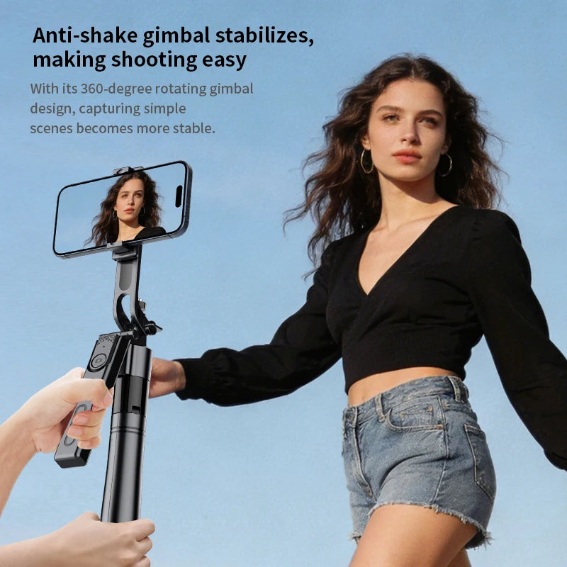 Tripod for Mobile Phone 360°Auto-Rotation Shooting Tripod Selfie Stick Phone Stand AI Face Following, with Remote Control from China
