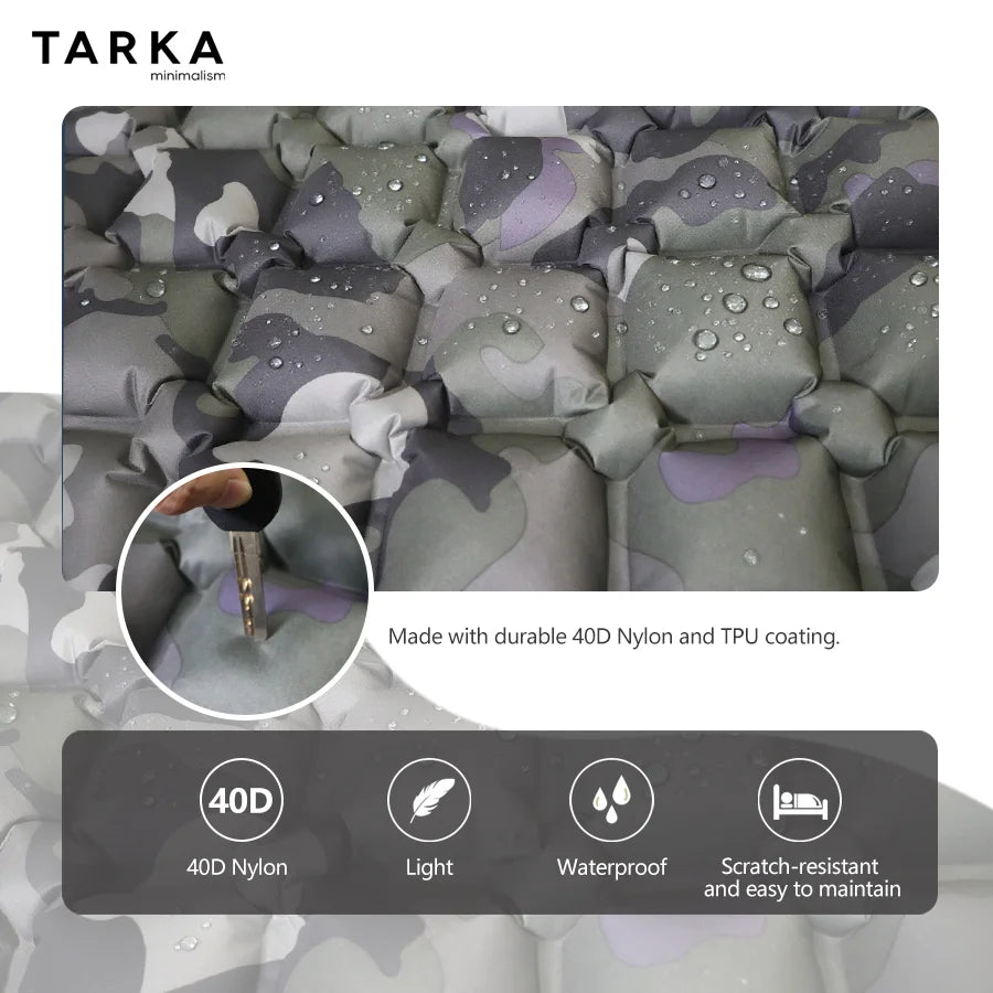 TARKA Rhombus Camping Mattress Self-inflating Air Cushion, Outdoor Tent Sleeping Pad Bed, Hiking Campsite Must Have Supplies from China