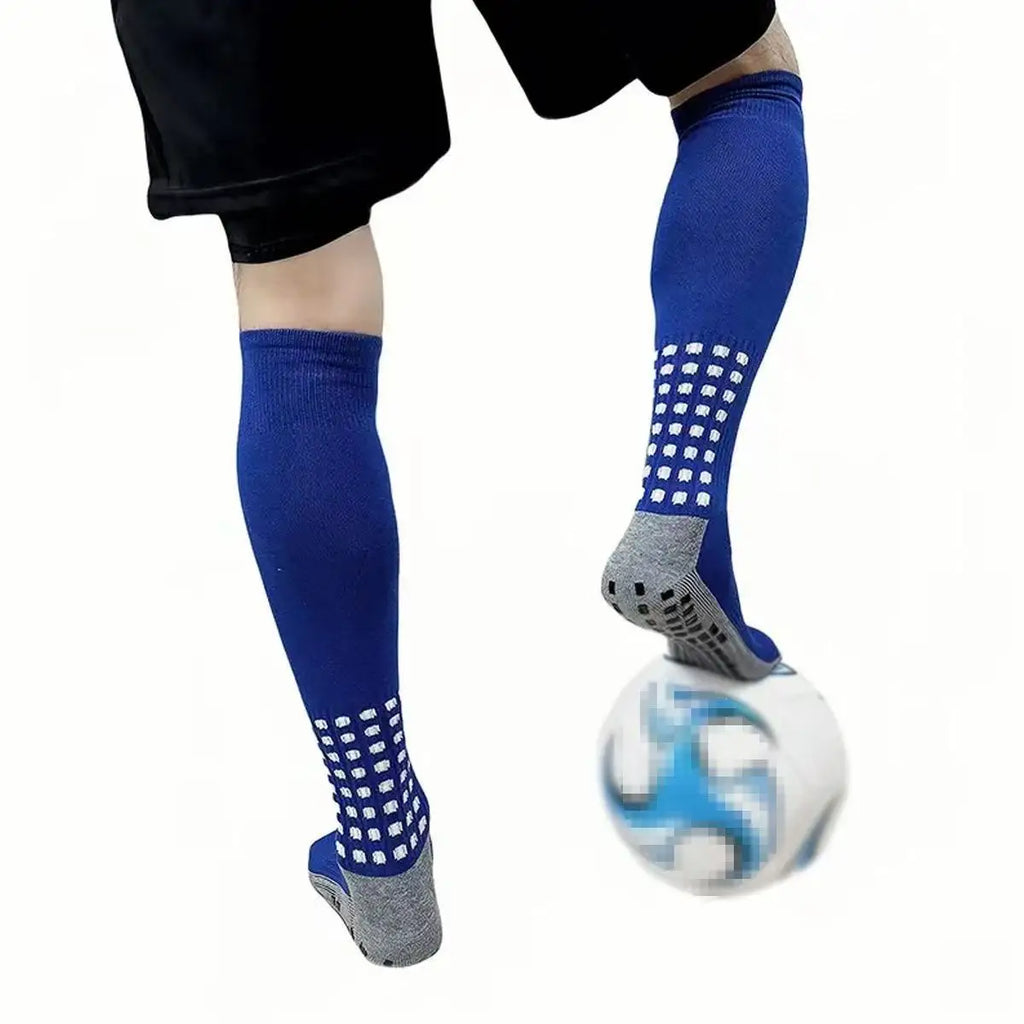 1 Pair Men's Soccer Socks Anti Slip Knee Socks Non Slip Grip Pads for Football Basketball Sports Grip Socks from China