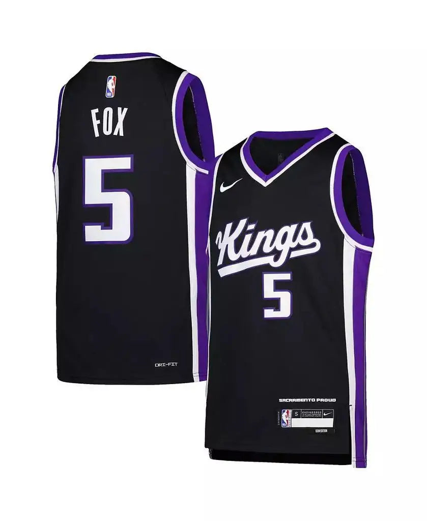 Nike | Boys De'Aaron Fox Purple Sacramento Kings Jersey