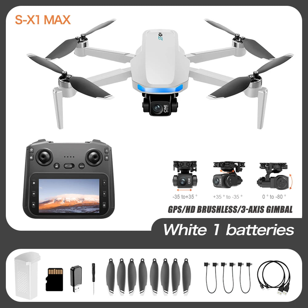 GPS Drone Professional 8K Camera With Screen 10KM Digital Image Transmission