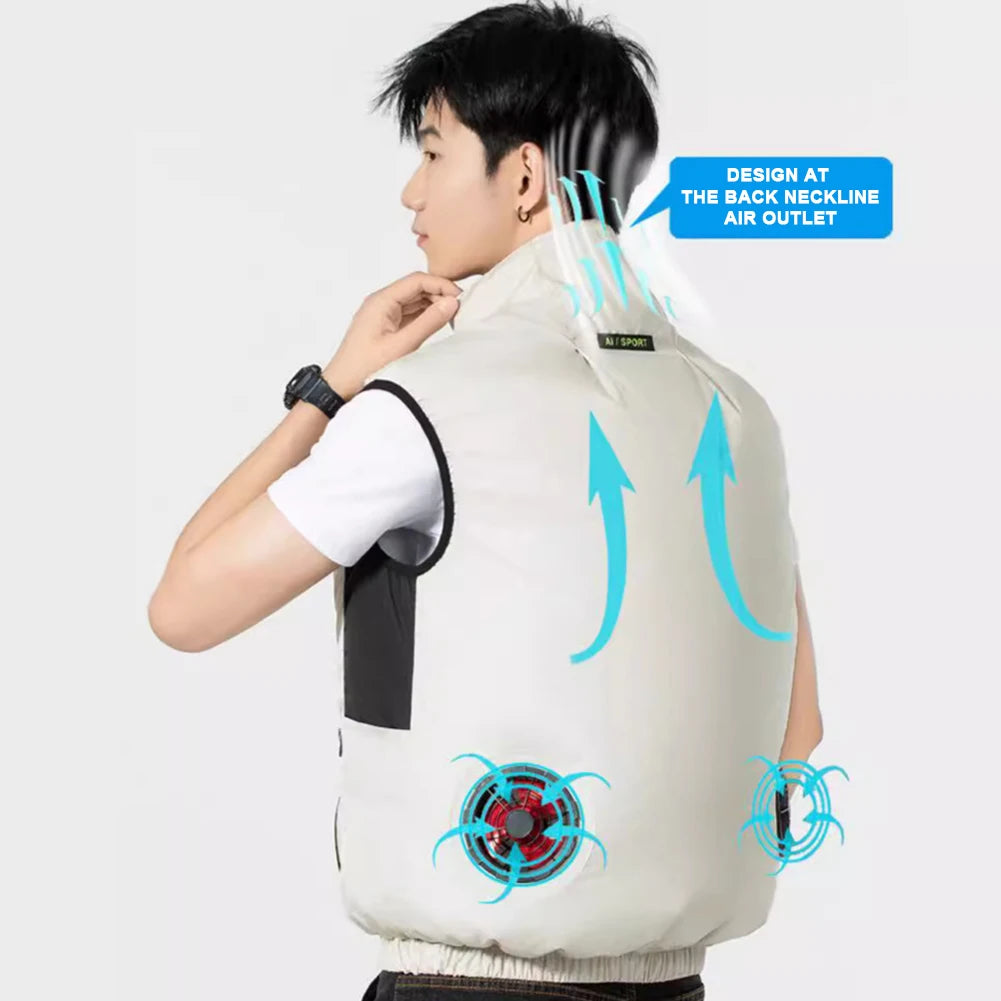 Air Conditioned Breathable Cooling Fan Vest