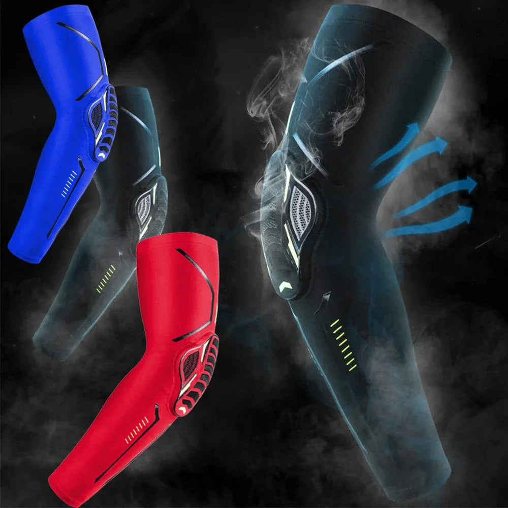 1Pair Sports Elbow Pads Compression Arm Sleeves for Outdoor Elbow Support