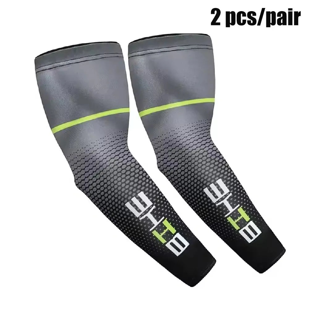 1 Pair Unisex Cycling Running Sports Sleeve Arm Cooling Sleeves UV Sun Protection Cuff Cover Protective Elastic Arm Sleeves New from China