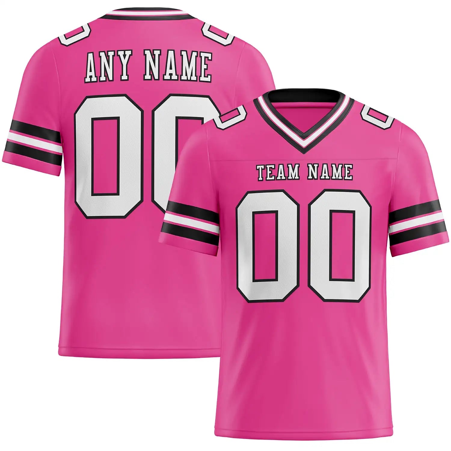Custom Team Name, Your Name and Number V Neck Soccer Jersey Men