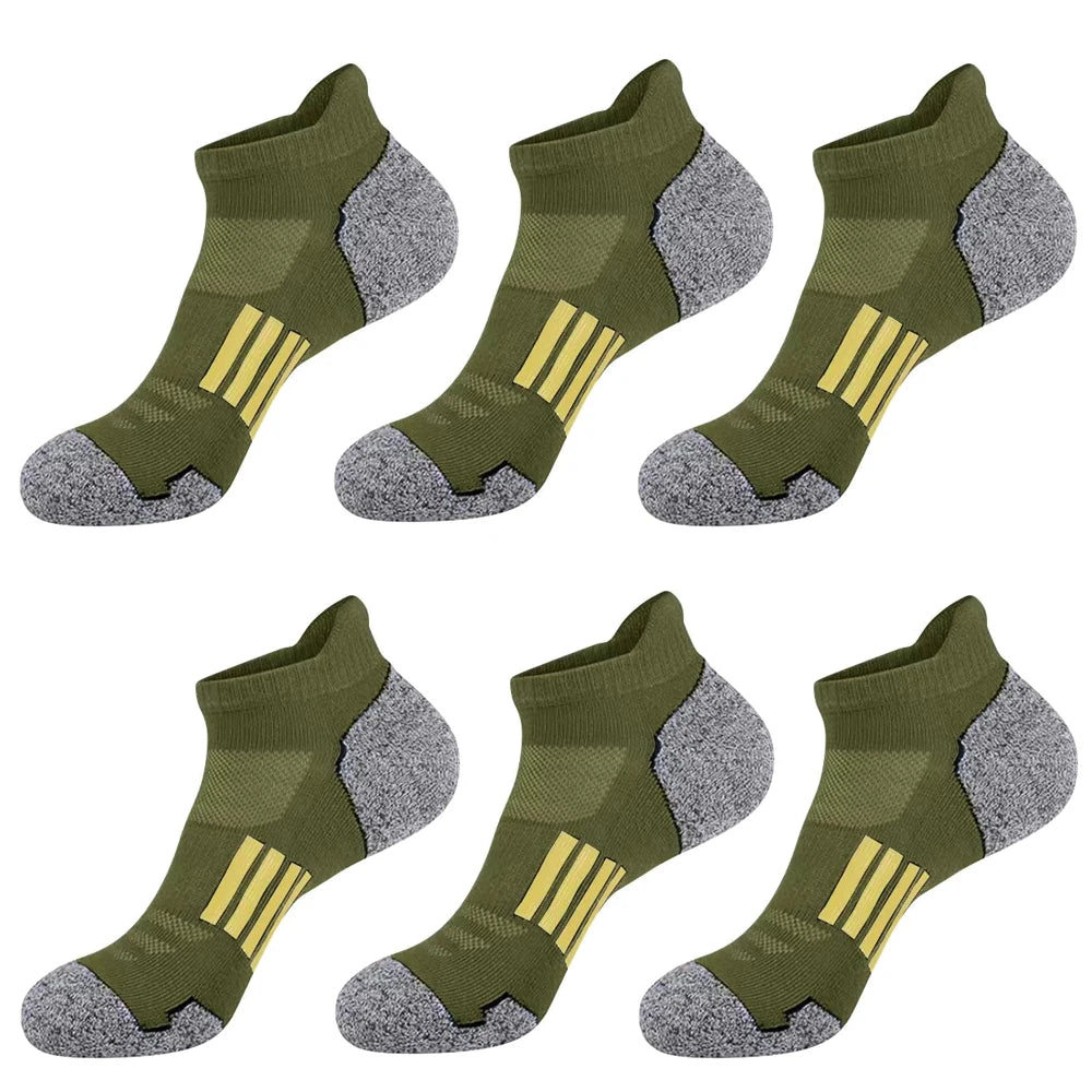 6/12 Pairs Mesh Sweat Absorbing and Breathable Thin Men's Sports Socks Casual Comfortable Non Slip Wear-resistant Men's Socks from China