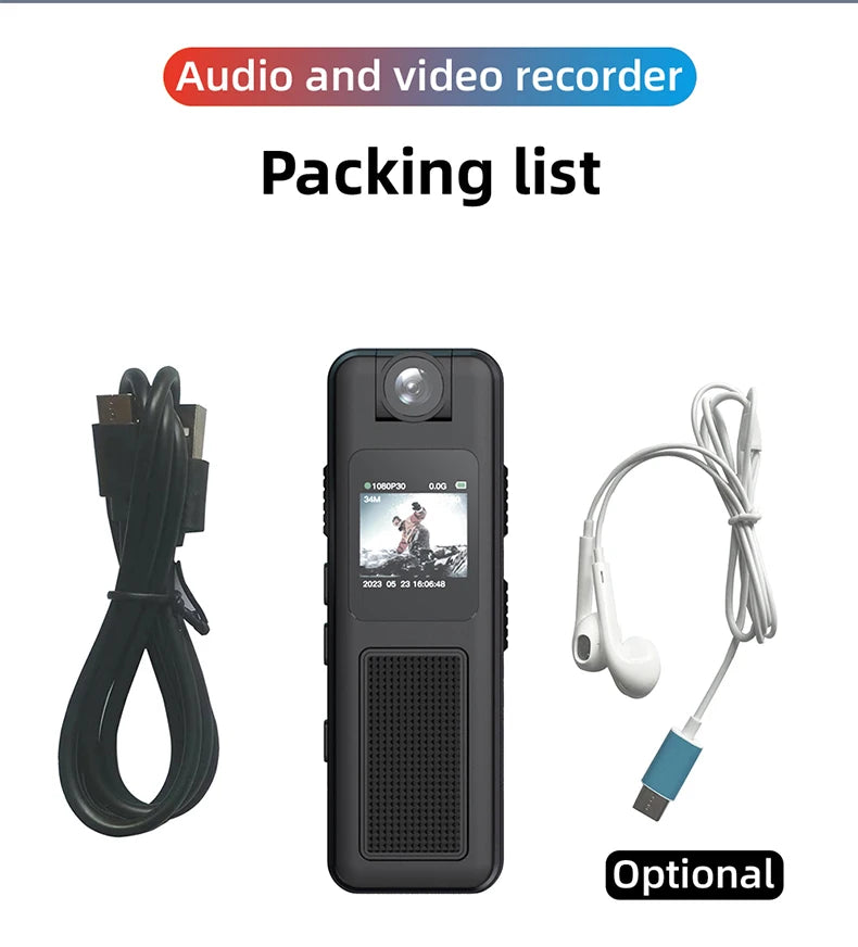 HD Body Camera with Audio  Back Clip Night Vision - Wearable Mini Camera for Law Enforcement, Security, Sports & Travel from China