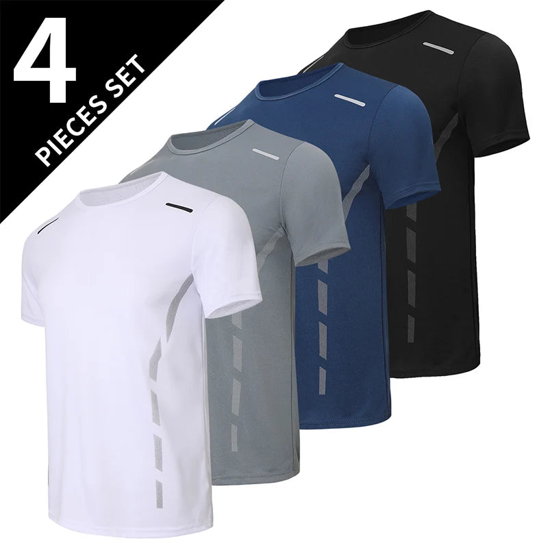 1-5 Pack Men's Quick-drying Short-sleeved Multi-size Mixed-color T-shirt