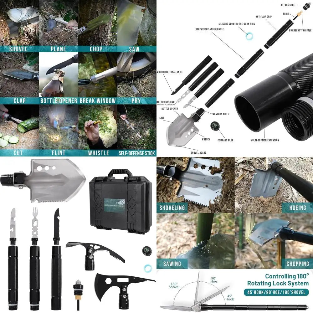 Survival Shovel Multitool 14-in-1 – Tactical Folding Shovel & Axe