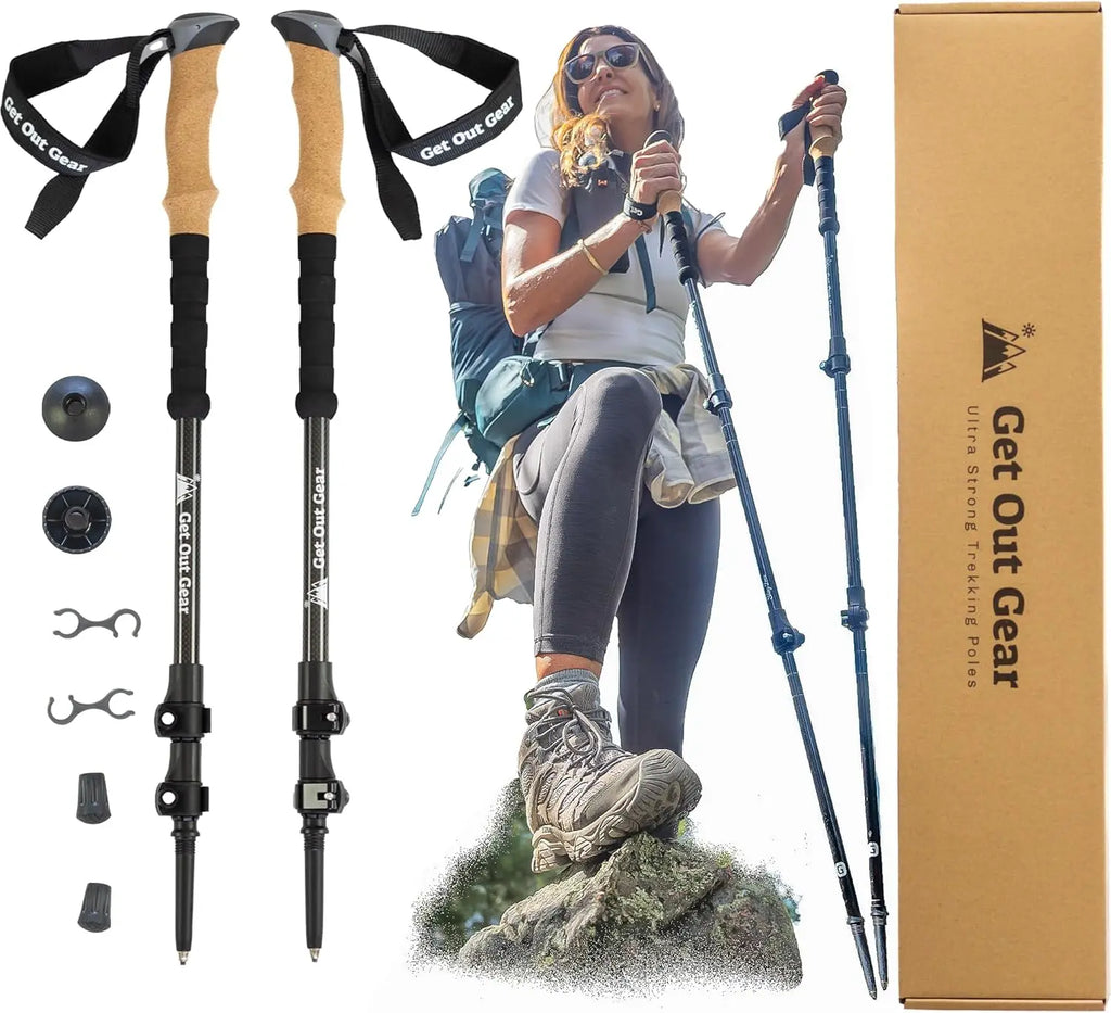 Ultra-Strong Collapsible Lightweight Carbon Fiber Trekking Poles
