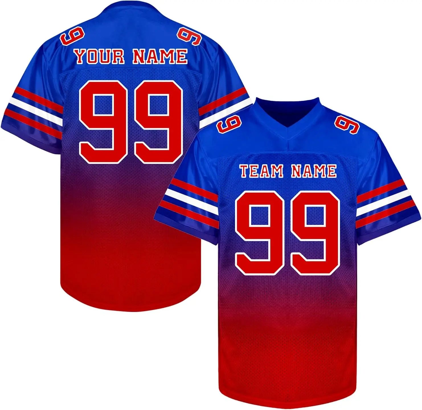 Custom Football Jersey with Personalized Logo Name Number Practice Shirt Stitched Sports Uniform