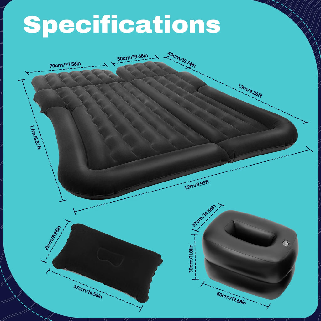 Universal Foldable Portable Inflatable Mattress Set w/Pump+Pillow