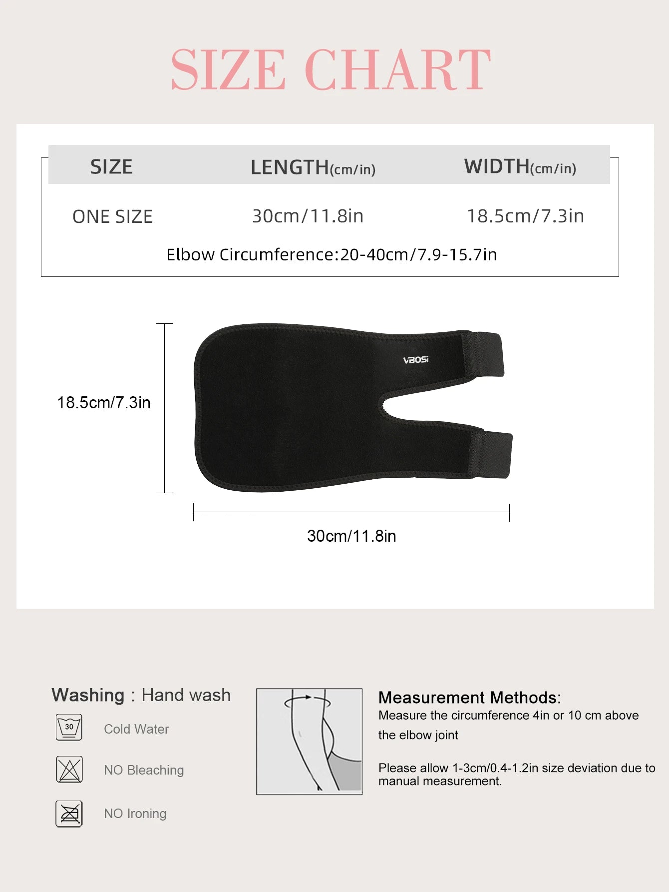 Neoprene Elbow Brace, Support Wrap for Joint, Arthritis Pain Relief (from China)