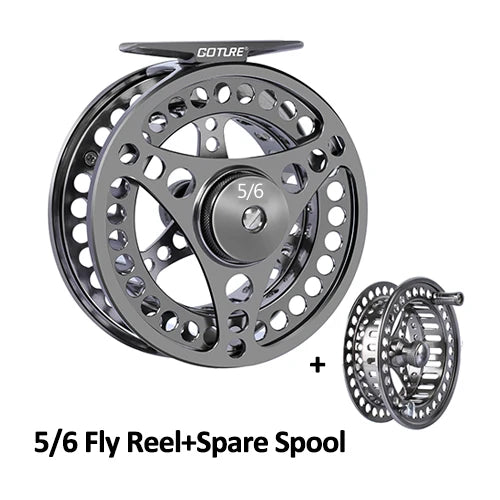 Goture Fly Fishing Reel 3/4 5/6 7/8 9/10 2+1BB Max Drag 8kg Lightweight CNC-machined Large Arbor Left/Right Fly Reel+Spare Spool from China