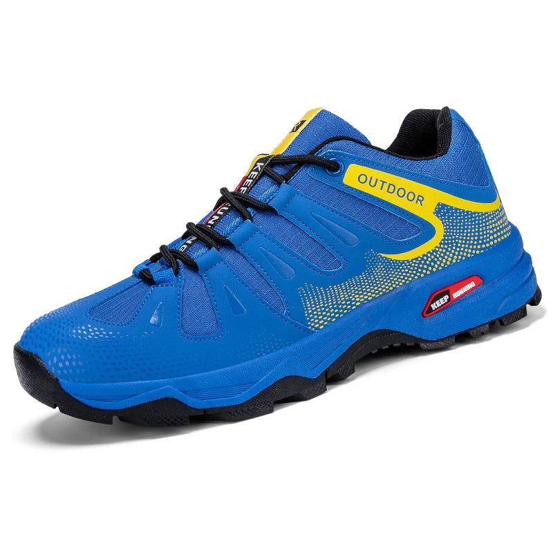 Men‘s Hiking Shoes Outdoor Trail Running Trainers Lace-up Climbing Shoes Anti-slip Trekking Sneakers Hunting Tactical Sneakers from China