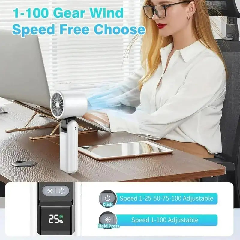 Mini High-speed Handheld Cooling Fan USB Rechargeable