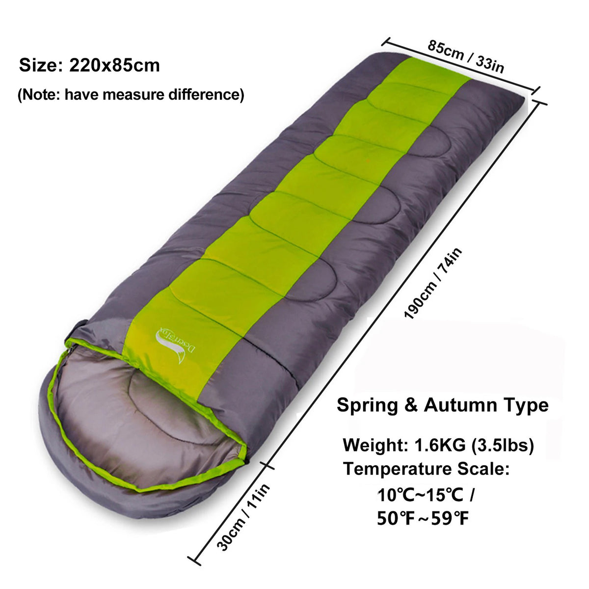 Desert&Fox Camping Sleeping Bag Lightweight 4 Season Warm & Cold Envelope Backpacking Sleeping Bag for Outdoor Traveling Hiking from China