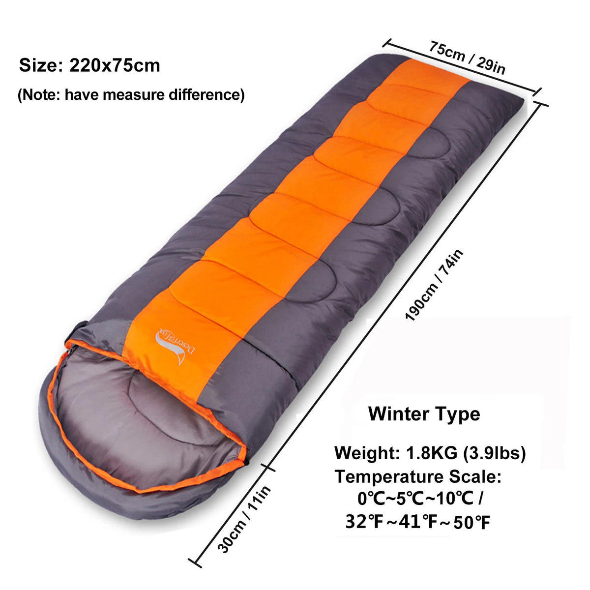 Desert&Fox Camping Sleeping Bag Lightweight 4 Season Warm & Cold Envelope Backpacking Sleeping Bag for Outdoor Traveling Hiking from China