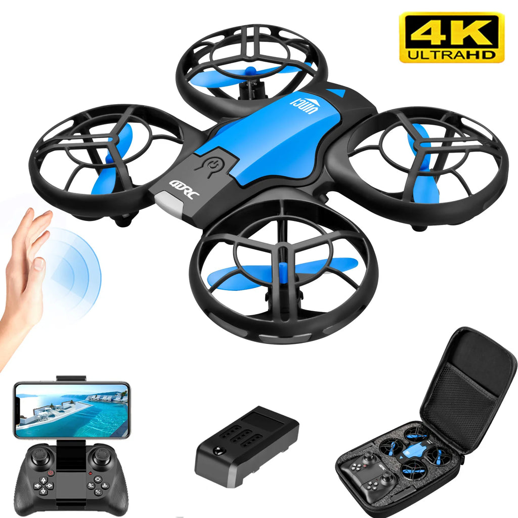 V8 New Mini Drone 4k profession HD 1080P Wide Angle Camera WiFi FPV RC Dron Height Keep Drones Helicopter Kids Toys 4DRC from China