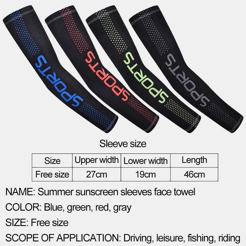 GTUBIKE Anti-Sunburn Sleeves Men Cycling Fishing Arm Cover Cool Muff Sun Protection Ice Silk Driving Sports Non-slip Sleeves from China