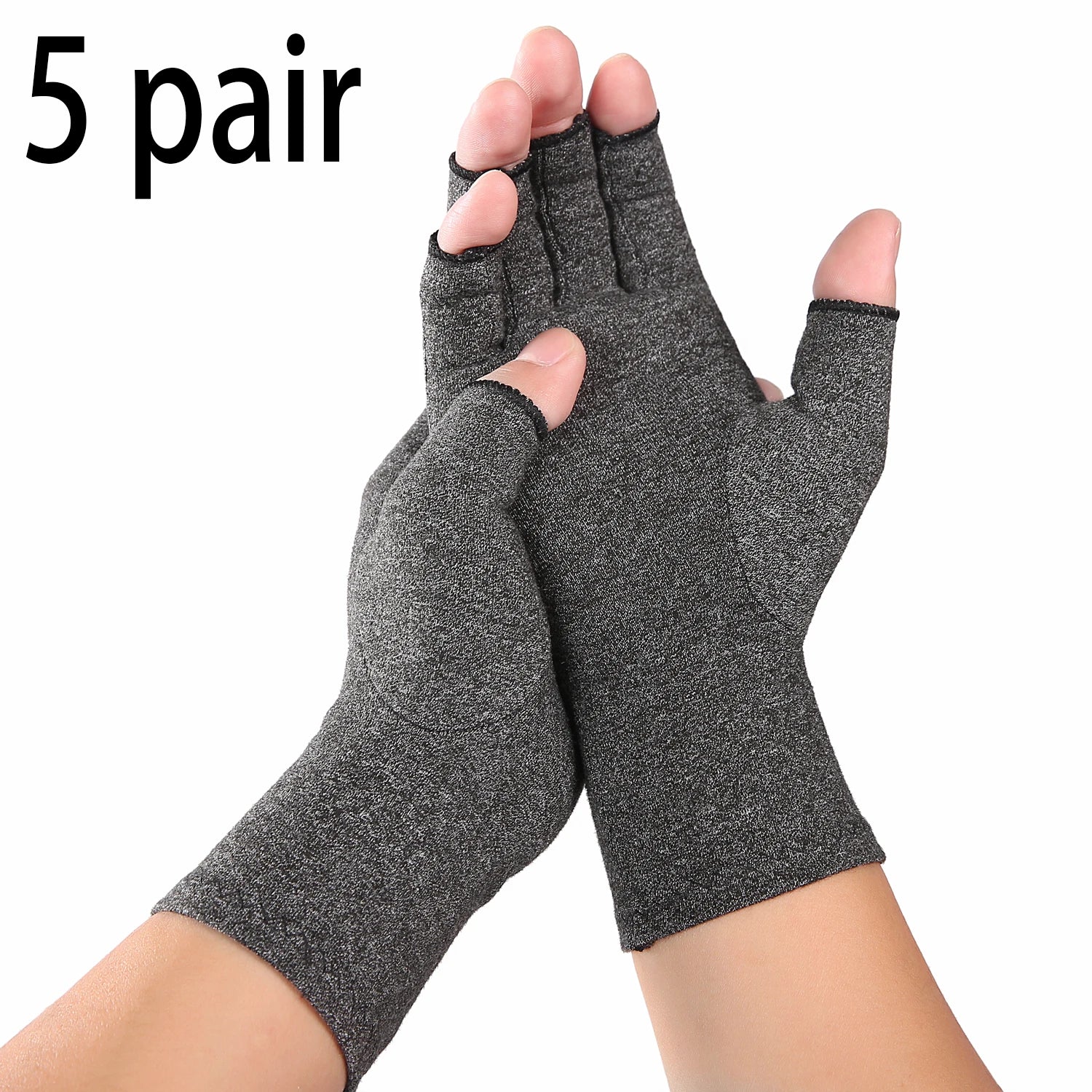 Relieve Hand Discomfort with 1pair Fingerless Compression Gloves