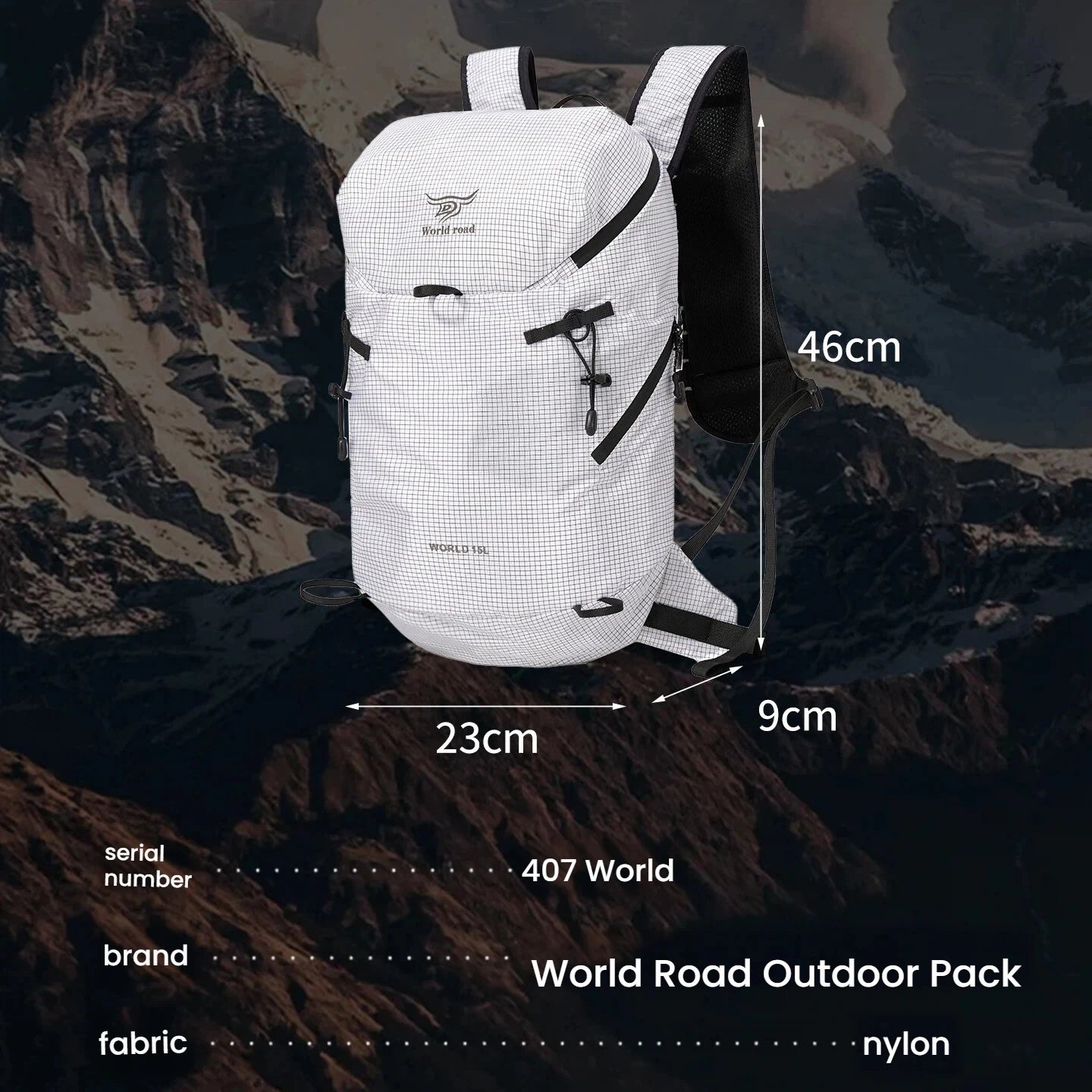 Hiking Backpack, Waterproof and Wear-resistant Lightweight Camping Daypack