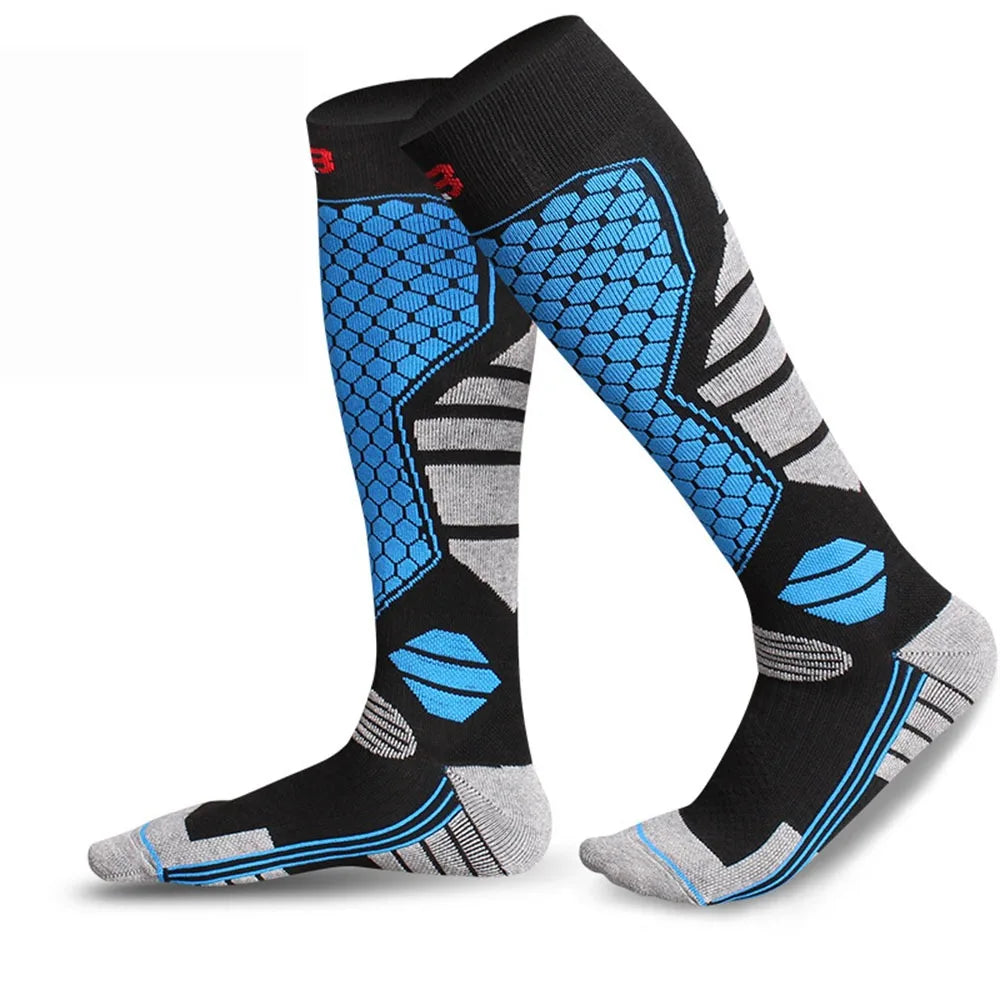 Winter Warm Ski Socks Anti-slip Thickened Breathable Compression Socks Thermal Moisture-wicking Knee High Socks