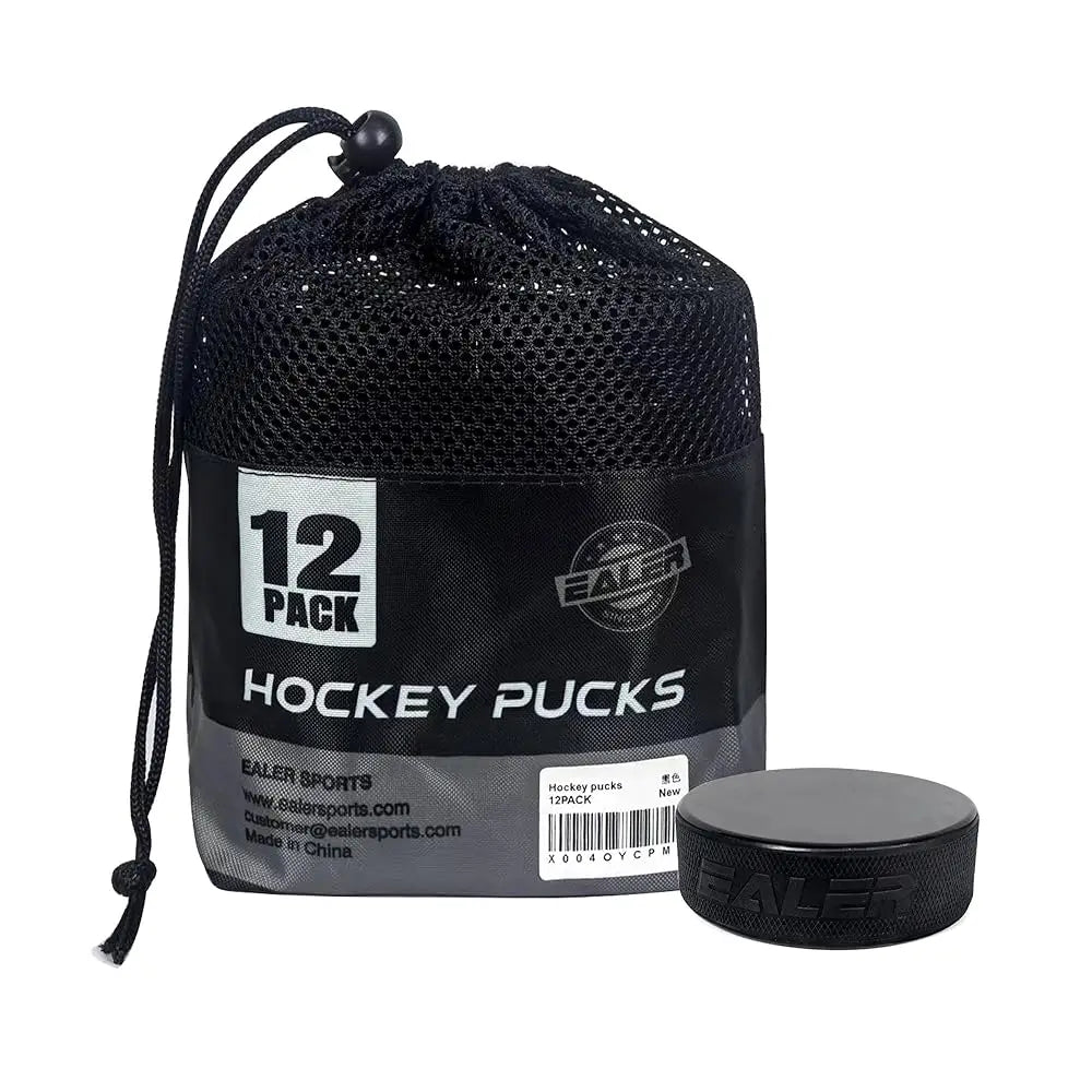Ice Hockey Pucks – Official Regulation 3″ Diameter × 1″ Thick, Junior Lightweight, Senior & Heavyweight
