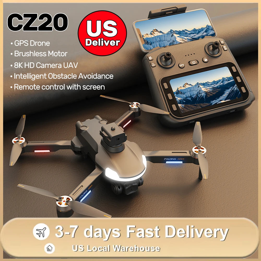 GPS RC Drone with 8K HD Dual Camera and Obstacle Avoidance