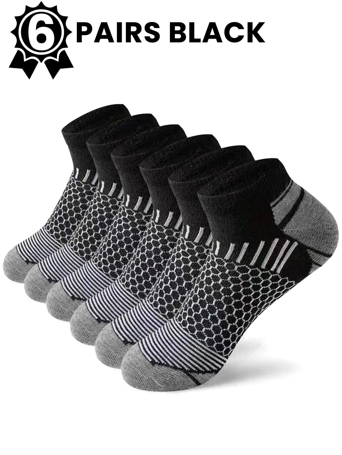 12Pairs High Qualit Athletic Socks Men's Ankle Socks Running Cyclling Waist Honeycomb Design And Firm Sports Leisure Socks Gifts from China