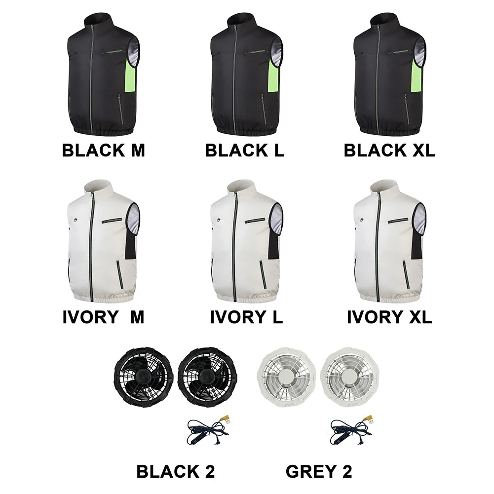 Air Conditioned Breathable Cooling Fan Vest