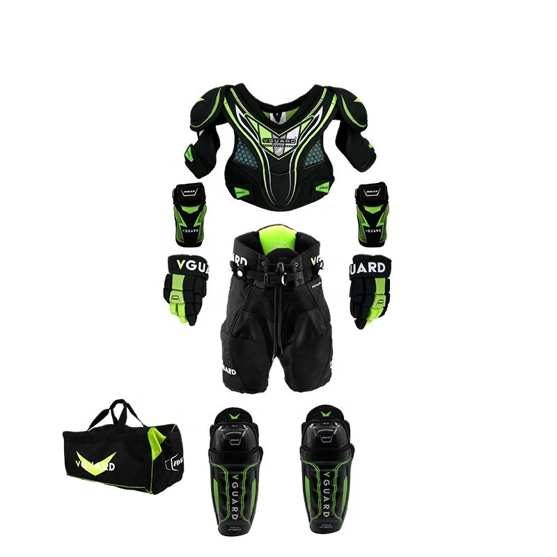 Youth Hockey Gear Kit 10''Protective Gear Set with Bag - Shoulder, Elbow, Shin Pads, Gloves, Pants Bag (S&H 145.86)