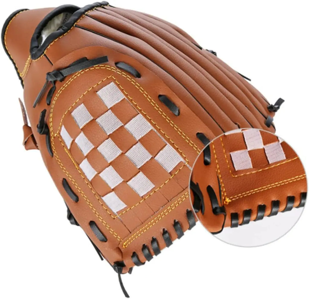 10.5 Inch Thicken Infield Baseball Gloves or Softball Gloves for Youth Sturdy PU Material