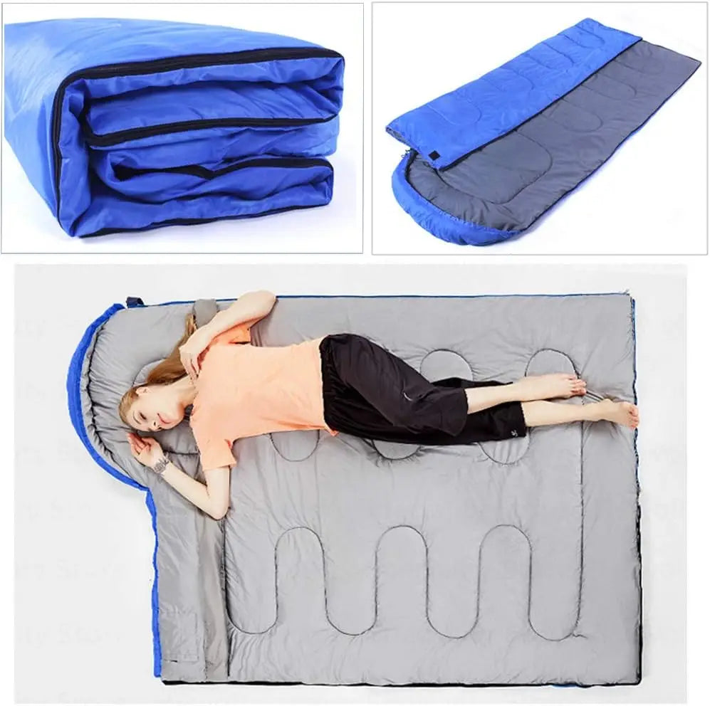Camping Sleeping Bag Envelope Cap Spring Summer Autumn Outdoor Hiking Single Sleeping  (5-20 Degree)
