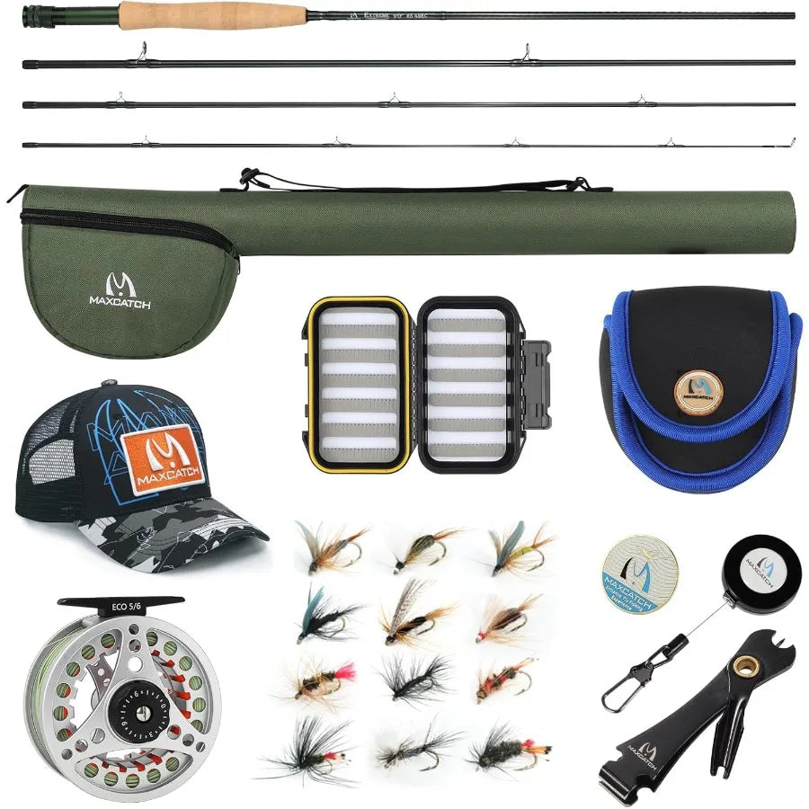 Extreme Fly Rod and Reel Outfit with Protective Travel Case