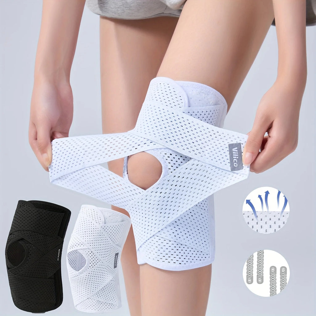 Elastic Strap Sports Knee Brace, Unisex Breathable Polyester Fitness for Various Outdoor Sports