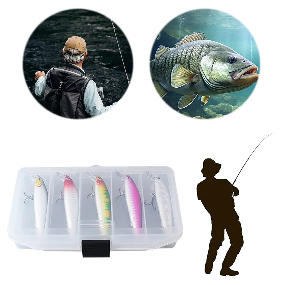 5pcs 9cm 10g Fishing Lures Artificial Hard Bait Sinking Wobbler for Trout Bass Carp Fishing Accessories