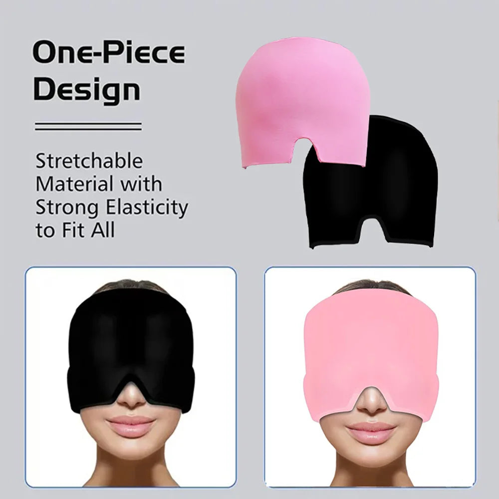 Gel Cold Compress Eye Mask Migraine Relief Cold Compress and Therapy Head Wrap For Pressure Relieve