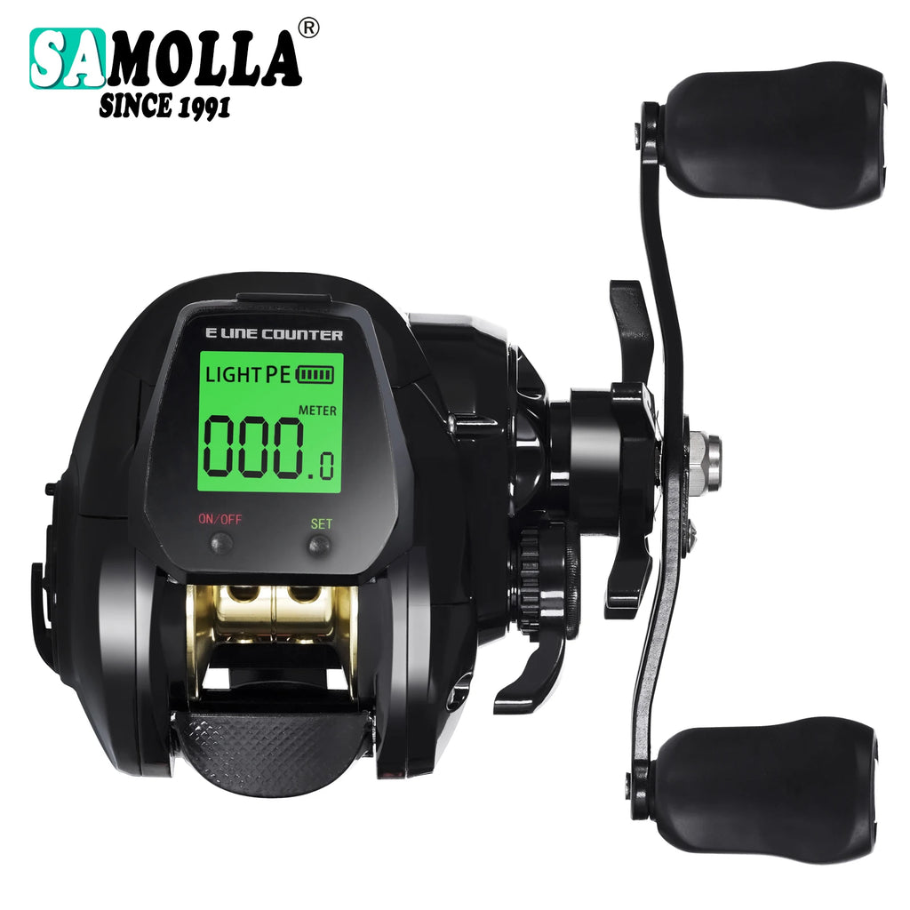 New Big Led Screen Electronic Baitcasting Fishing Reel High Speed 7.2:1 10kg Saltwater Waterproof Cast Drum Wheel Casting from China