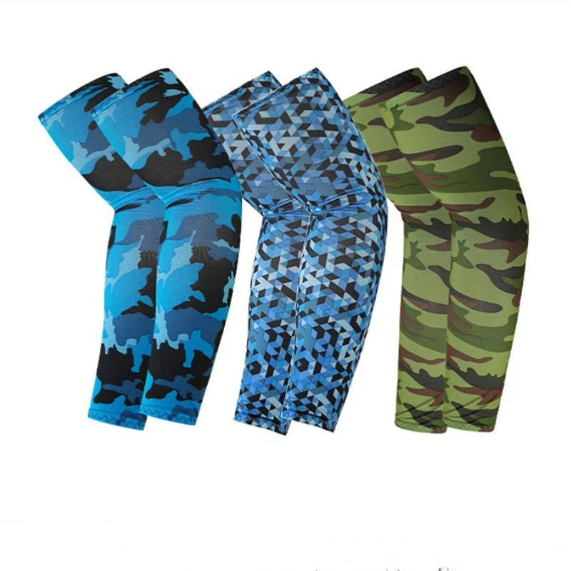 2Pcs Unisex Cooling Arm Sleeves with UV Sun Protection