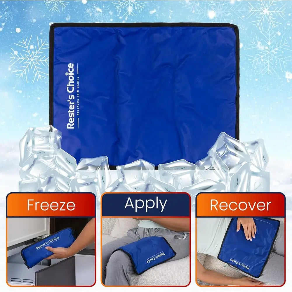 Flexible Reusable Ice Pack for Injuries - Large Size for Hip, Shoulder, Knee, and Back - Comfortable Cold Therapy for Swelling a