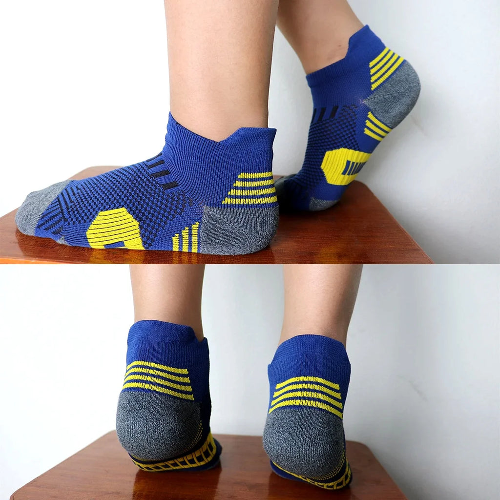 3/9 Pairs Non-Slip Sports Socks for Men & Women Thickened Towel Bottom Professional Running Fitness Training Basketball Socks