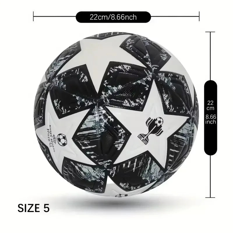 1pc Size 5 Soccer Ball Wear Rsistant Durable Soft PU Leather Seamless Football Adult competition training outdoors from China