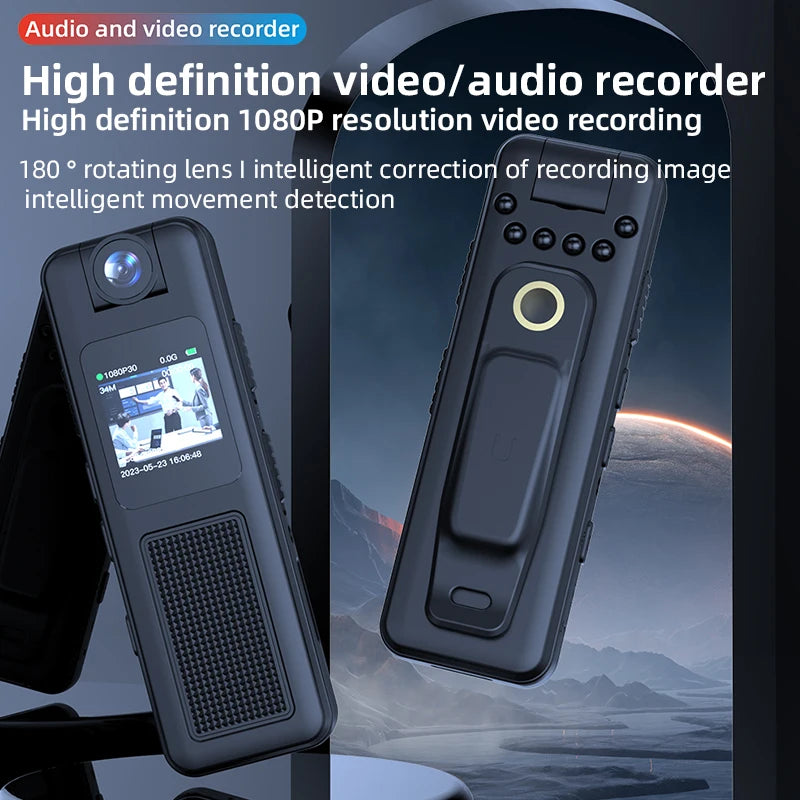 HD Body Camera with Audio  Back Clip Night Vision - Wearable Mini Camera for Law Enforcement, Security, Sports & Travel from China